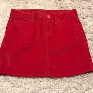 Kids red corduroy skirt from the gap